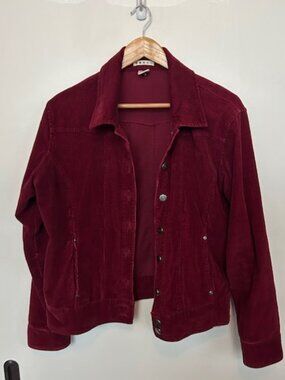 Wine coloured corduroy jacket